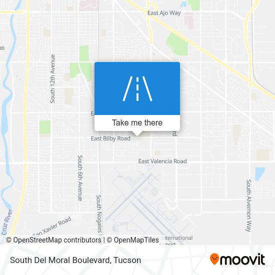 South Del Moral Boulevard map