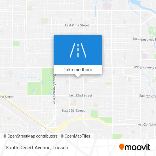 South Desert Avenue map