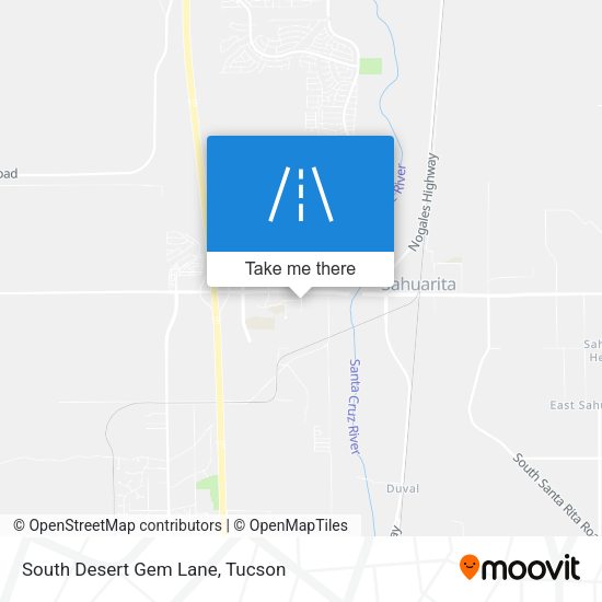 South Desert Gem Lane map