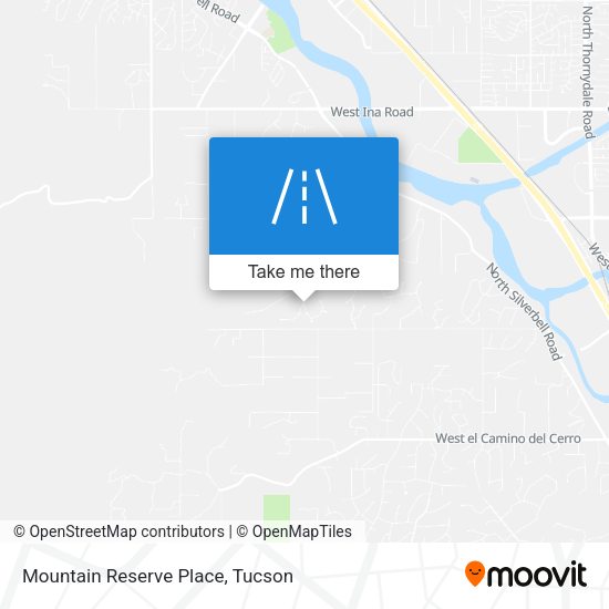 Mountain Reserve Place map