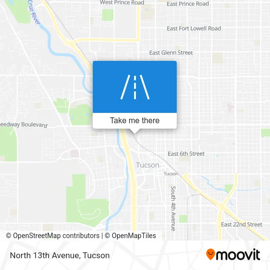 North 13th Avenue map
