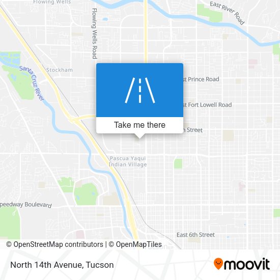 Mapa de North 14th Avenue
