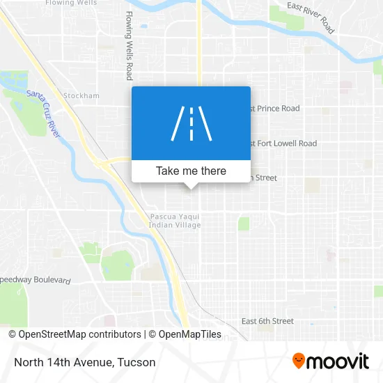 North 14th Avenue map