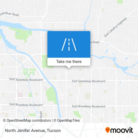 North Jenifer Avenue map