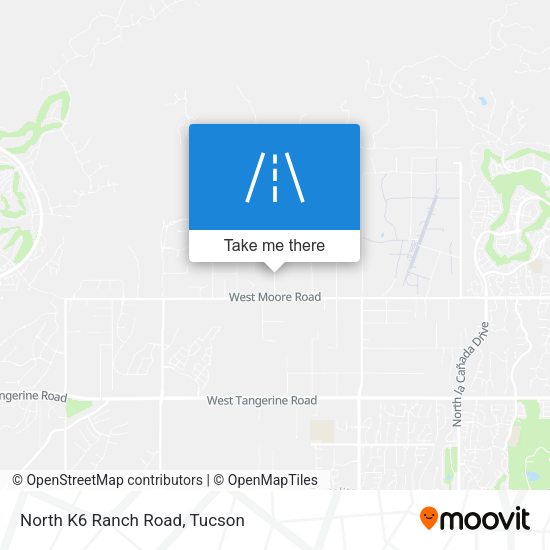 North K6 Ranch Road map