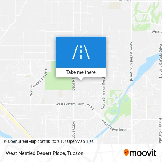 West Nestled Desert Place map