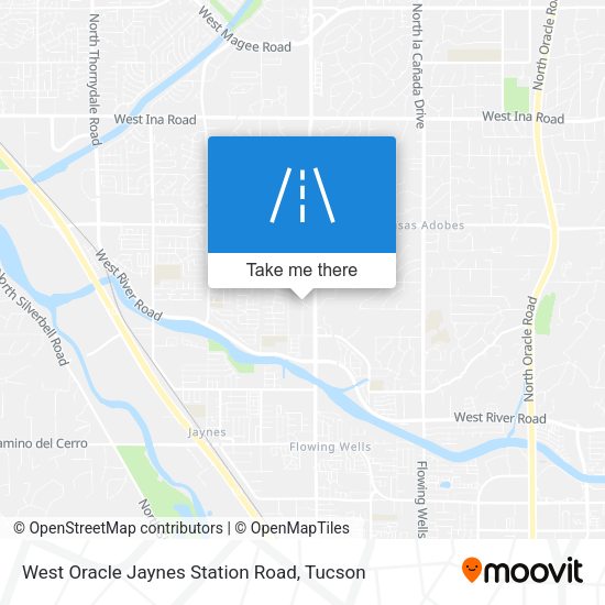 West Oracle Jaynes Station Road map