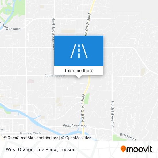 West Orange Tree Place map
