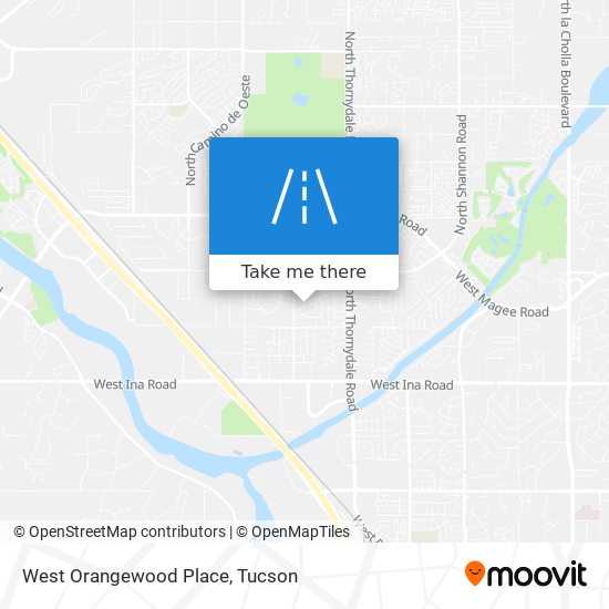 West Orangewood Place map