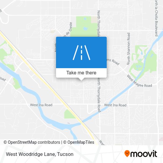West Woodridge Lane map