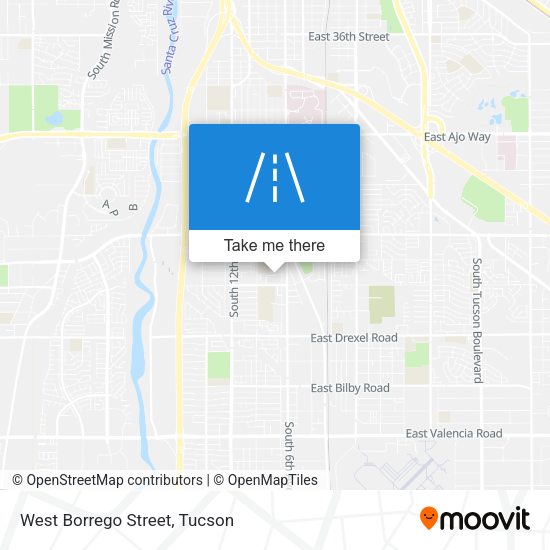 West Borrego Street map