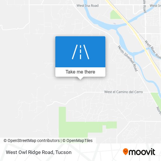 West Owl Ridge Road map