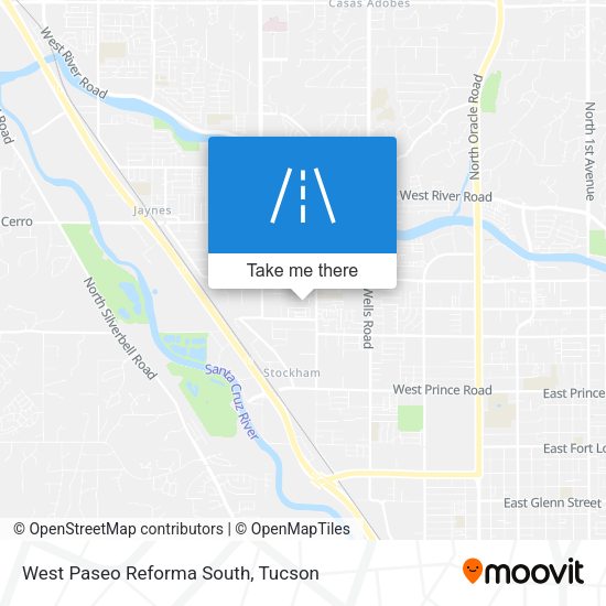 West Paseo Reforma South map