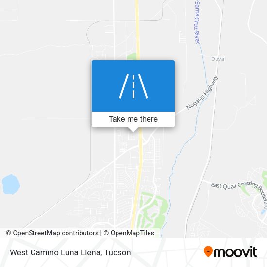 West Camino Luna Llena map