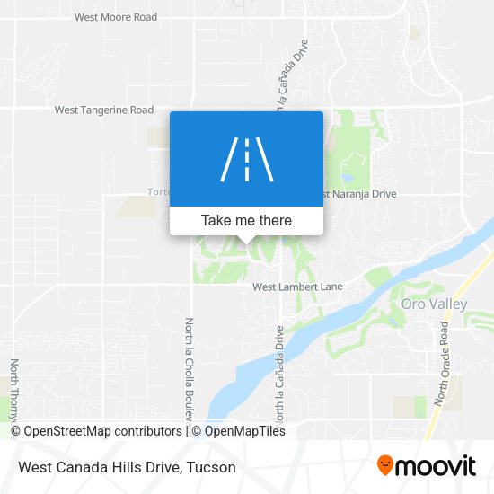 Mapa de West Canada Hills Drive