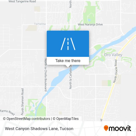 West Canyon Shadows Lane map