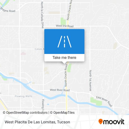 West Placita De Las Lomitas map