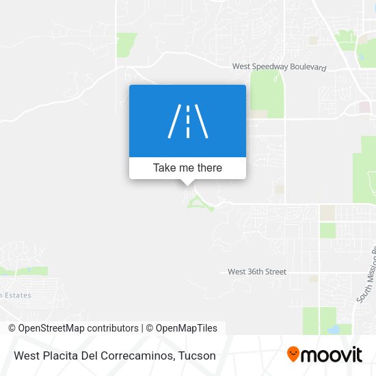 West Placita Del Correcaminos map