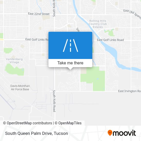 South Queen Palm Drive map