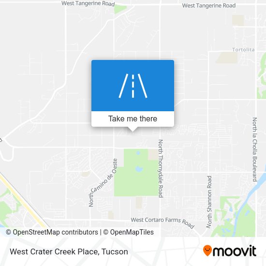 West Crater Creek Place map