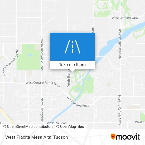 Mapa de West Placita Mesa Alta