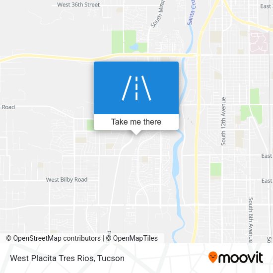 West Placita Tres Rios map