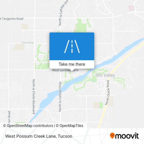 West Possum Creek Lane map