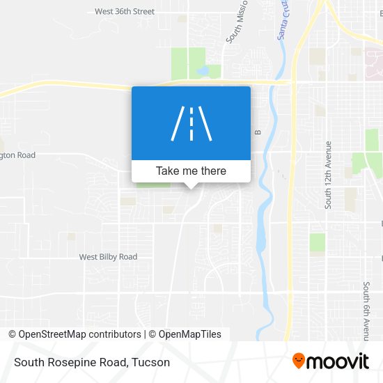 South Rosepine Road map