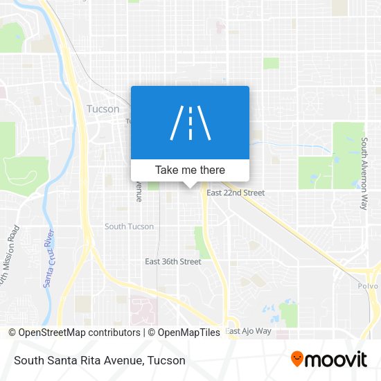 South Santa Rita Avenue map