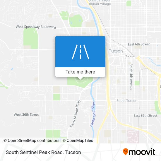 South Sentinel Peak Road map