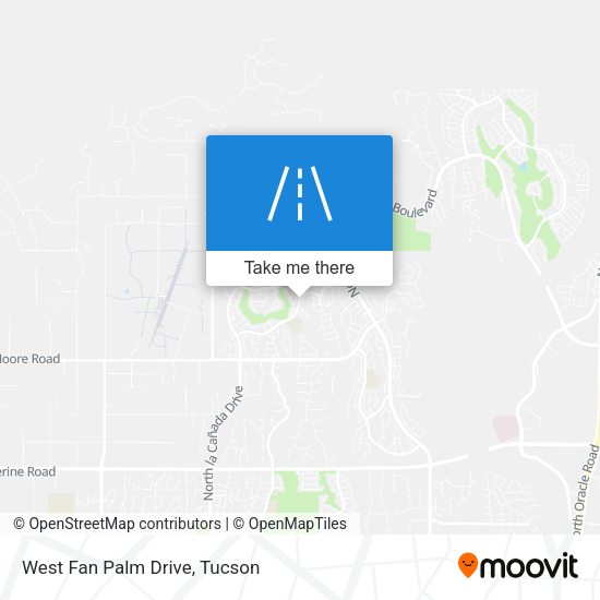 West Fan Palm Drive map