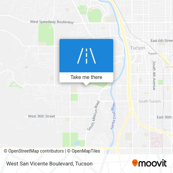 West San Vicente Boulevard map