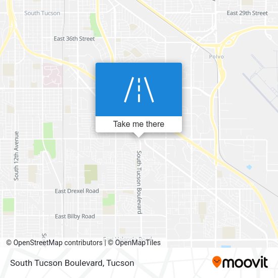 South Tucson Boulevard map