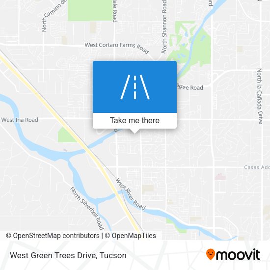 Mapa de West Green Trees Drive
