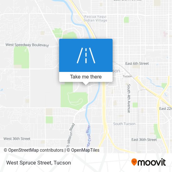 West Spruce Street map