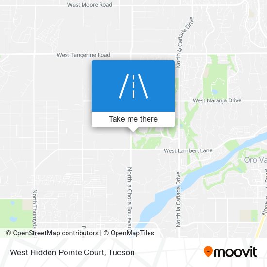 Mapa de West Hidden Pointe Court