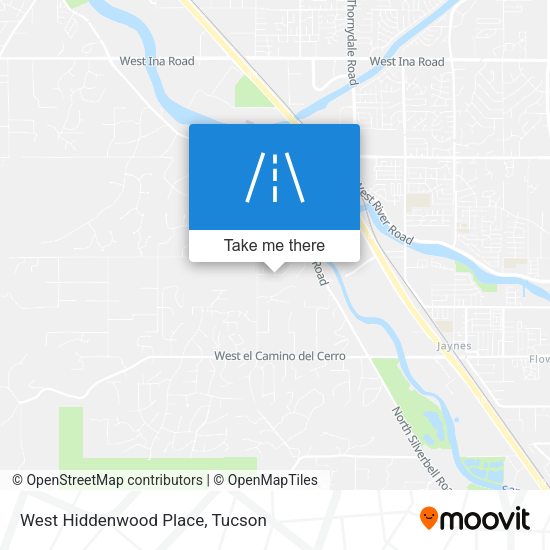 Mapa de West Hiddenwood Place