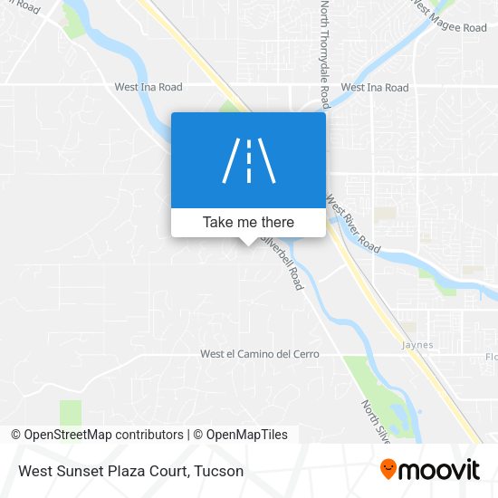 West Sunset Plaza Court map