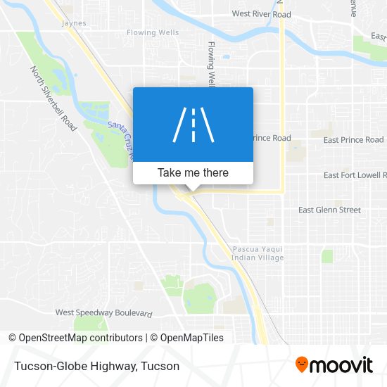 Tucson-Globe Highway map