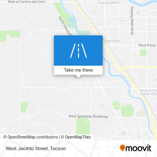 West Jacinto Street map