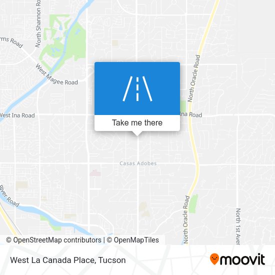 West La Canada Place map