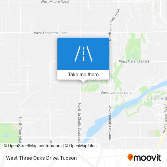 West Three Oaks Drive map