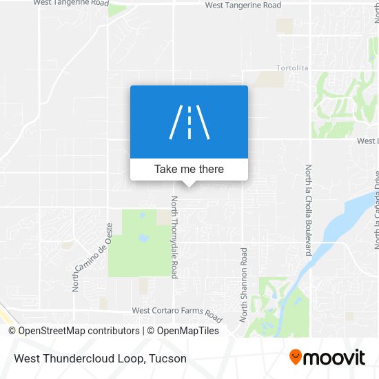 West Thundercloud Loop map