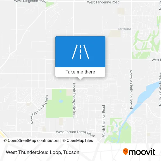 West Thundercloud Loop map