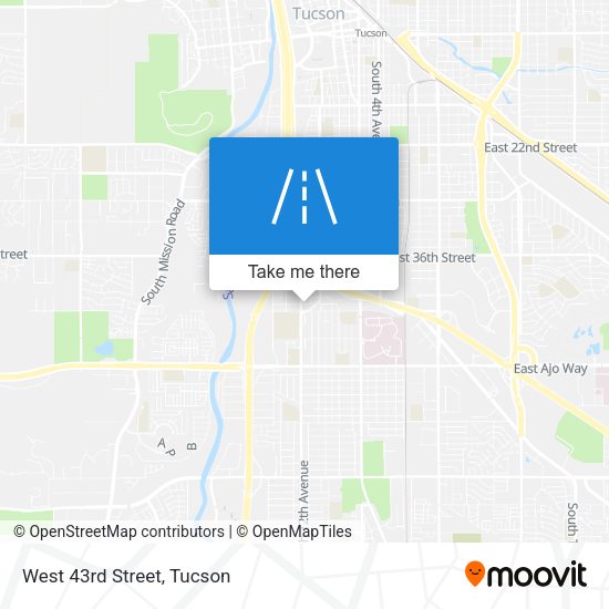 Mapa de West 43rd Street