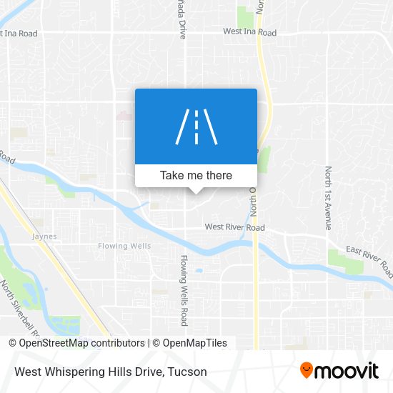 West Whispering Hills Drive map