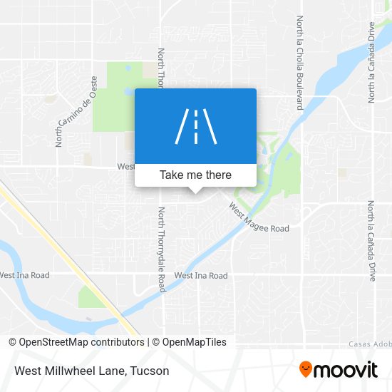 West Millwheel Lane map