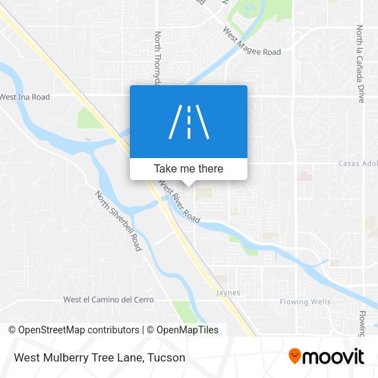 West Mulberry Tree Lane map