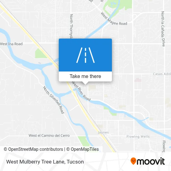 West Mulberry Tree Lane map
