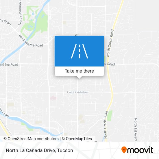 North La Cañada Drive map
